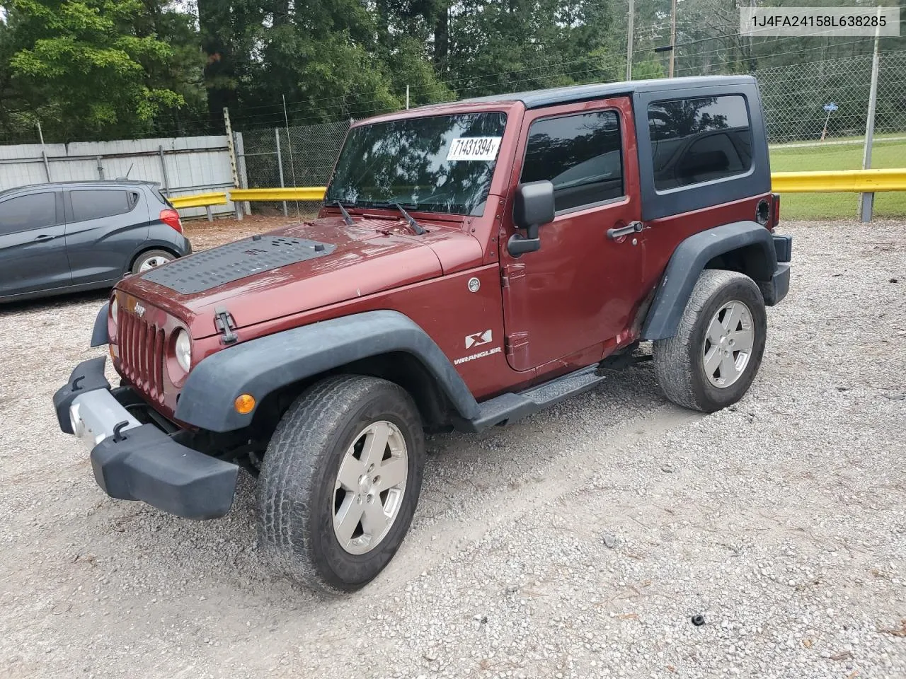 2008 Jeep Wrangler X VIN: 1J4FA24158L638285 Lot: 71431394