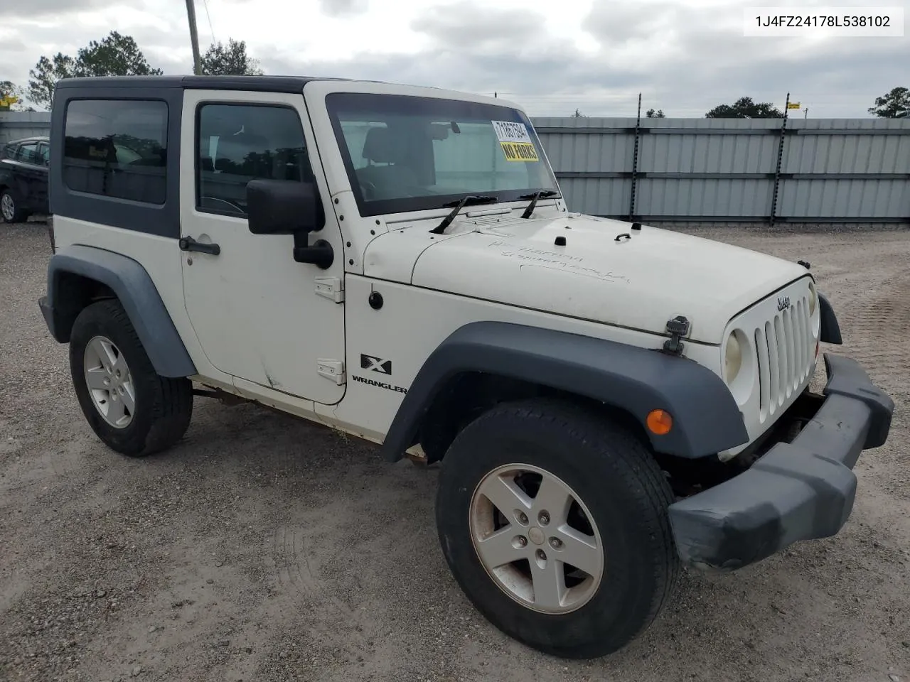 2008 Jeep Wrangler X VIN: 1J4FZ24178L538102 Lot: 71867594