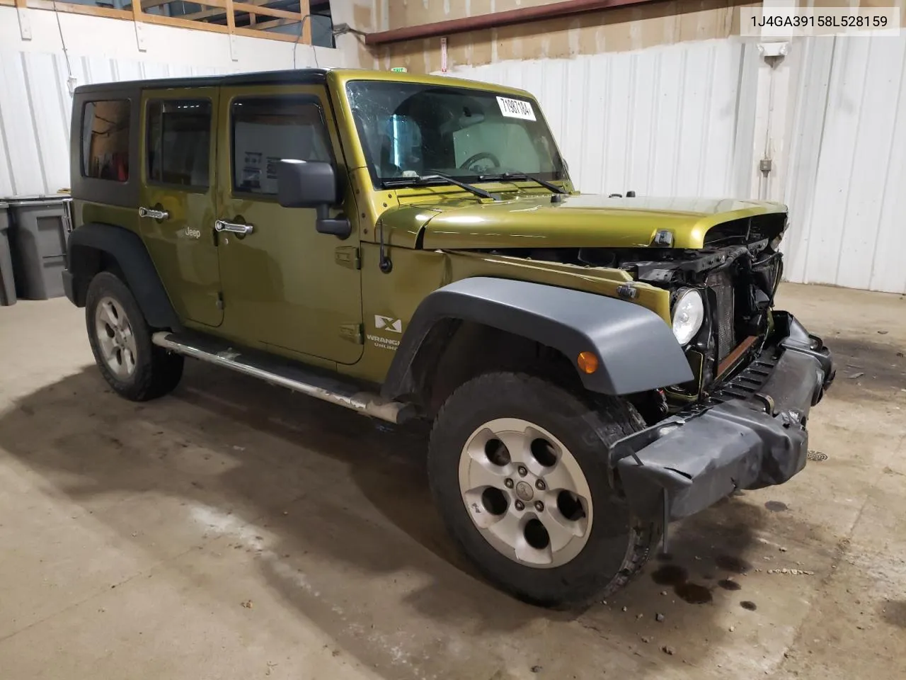 2008 Jeep Wrangler Unlimited X VIN: 1J4GA39158L528159 Lot: 71987184