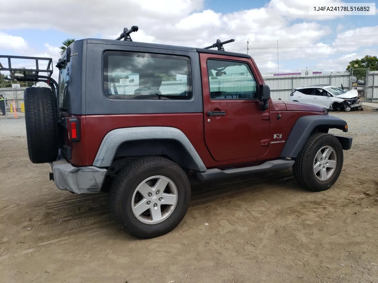 2008 Jeep Wrangler X VIN: 1J4FA24178L516852 Lot: 72028254