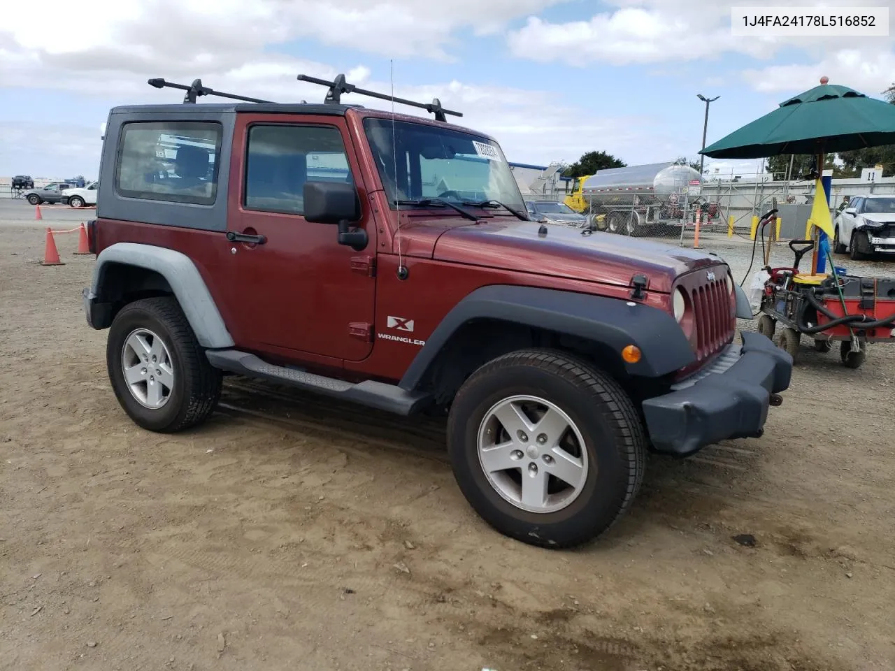 2008 Jeep Wrangler X VIN: 1J4FA24178L516852 Lot: 72028254