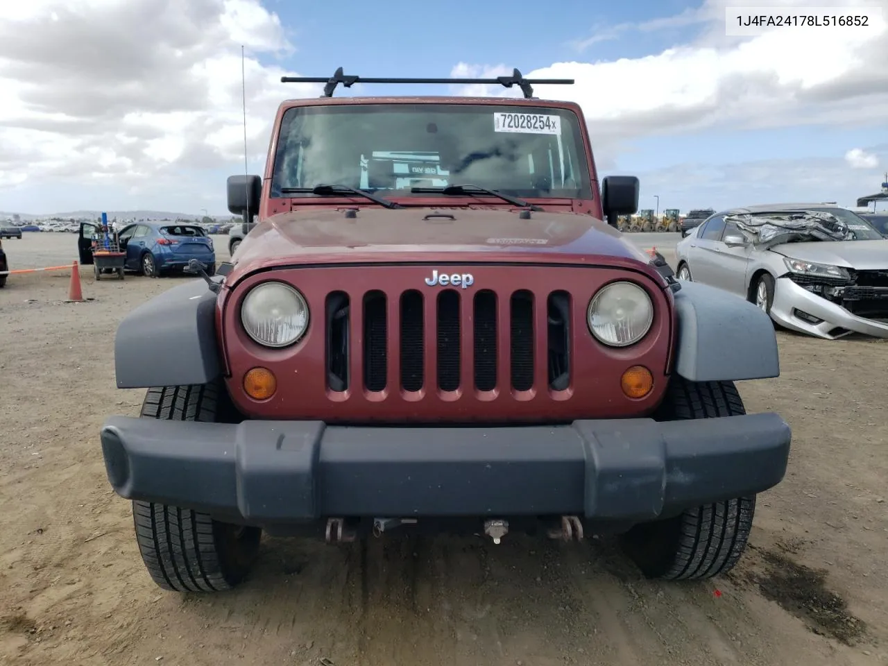 2008 Jeep Wrangler X VIN: 1J4FA24178L516852 Lot: 72028254