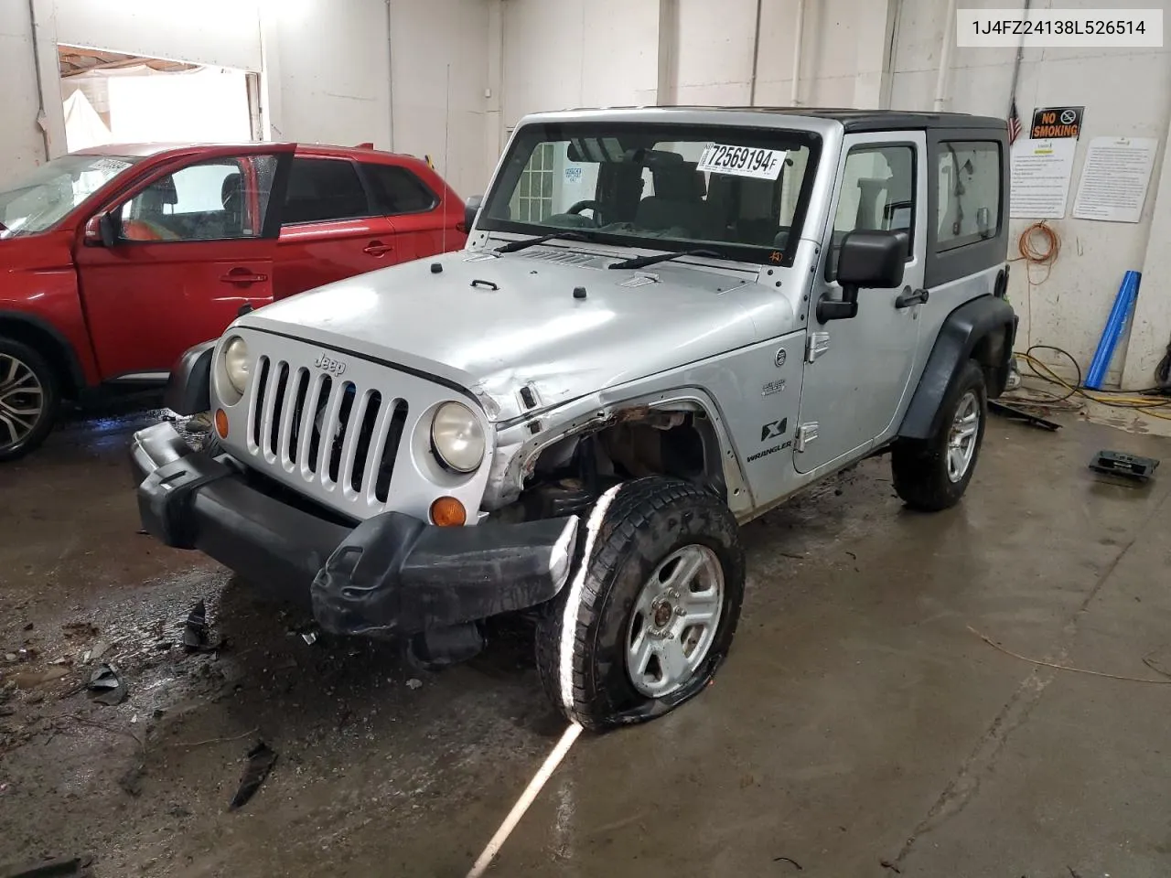 2008 Jeep Wrangler X VIN: 1J4FZ24138L526514 Lot: 72569194