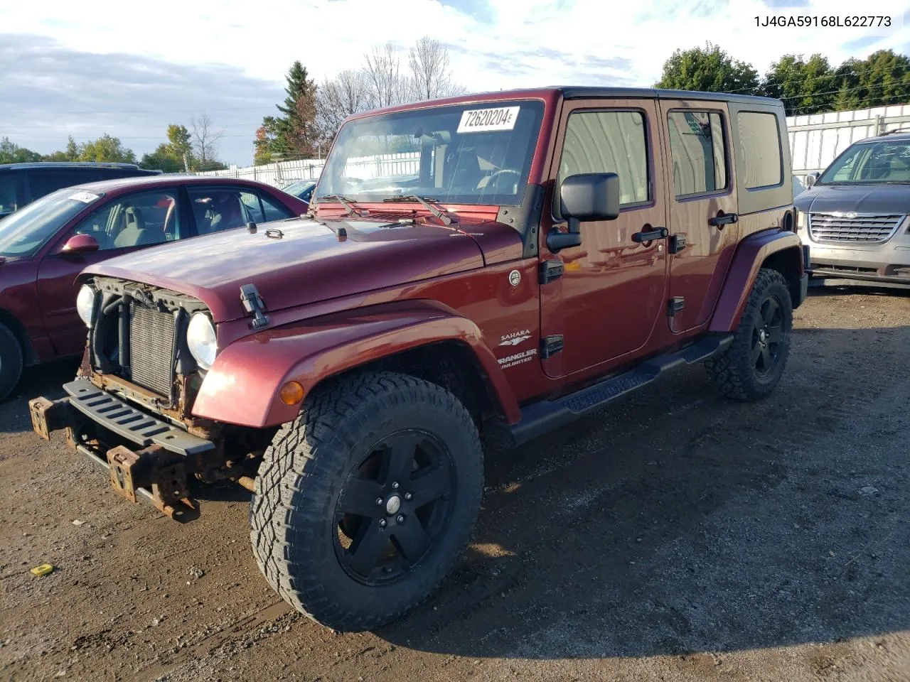 2008 Jeep Wrangler Unlimited Sahara VIN: 1J4GA59168L622773 Lot: 72620204