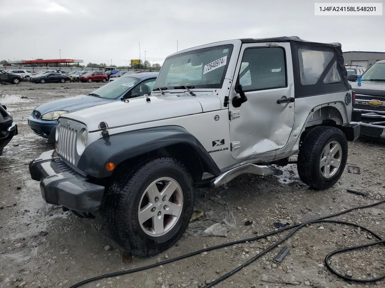 2008 Jeep Wrangler X VIN: 1J4FA24158L548201 Lot: 72640974