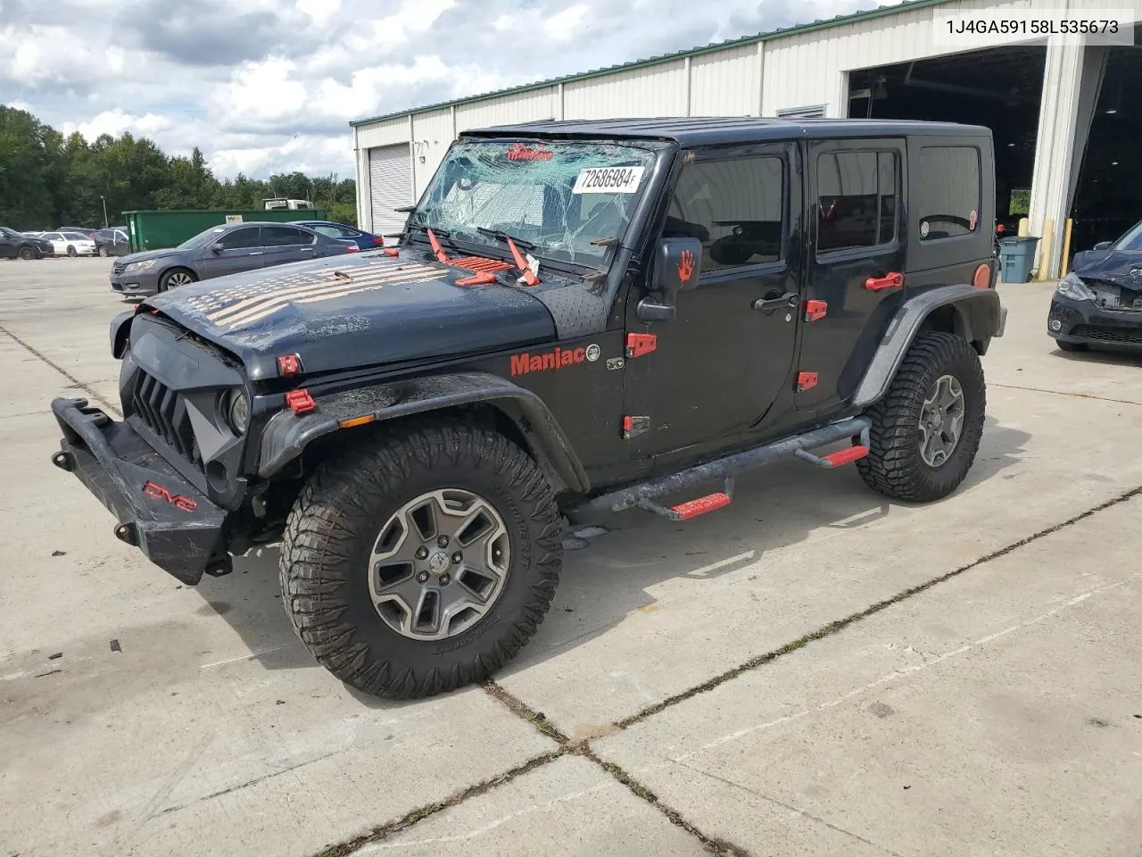 2008 Jeep Wrangler Unlimited Sahara VIN: 1J4GA59158L535673 Lot: 72686984