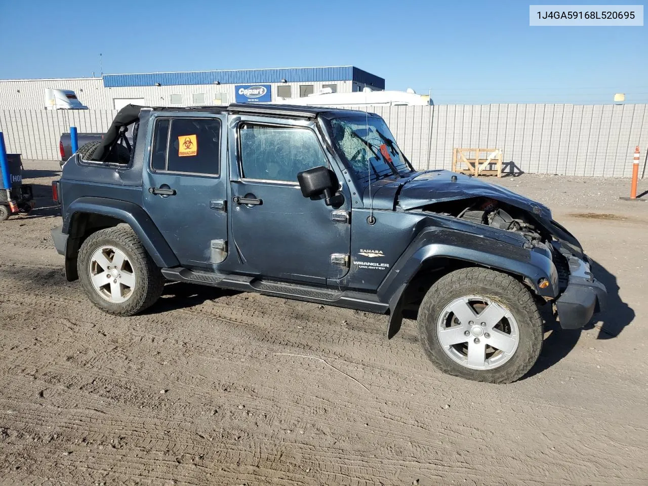 1J4GA59168L520695 2008 Jeep Wrangler Unlimited Sahara