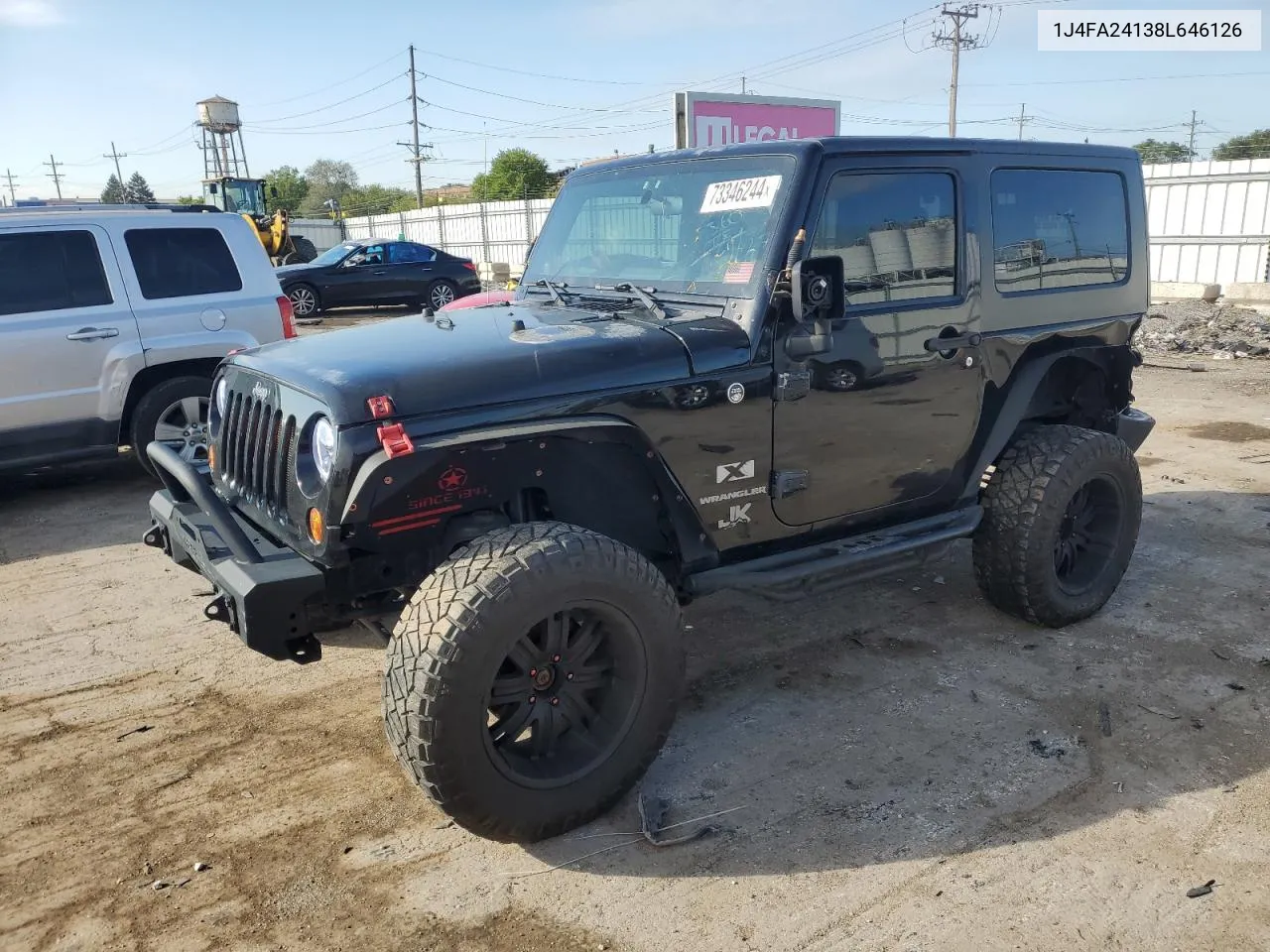 2008 Jeep Wrangler X VIN: 1J4FA24138L646126 Lot: 73346244