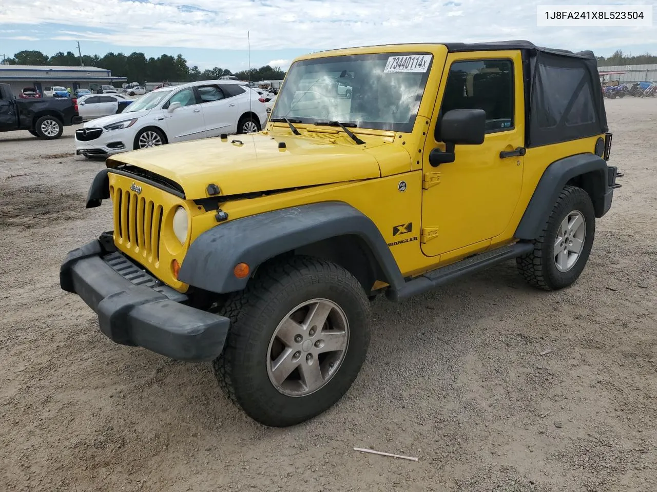 2008 Jeep Wrangler X VIN: 1J8FA241X8L523504 Lot: 73440114