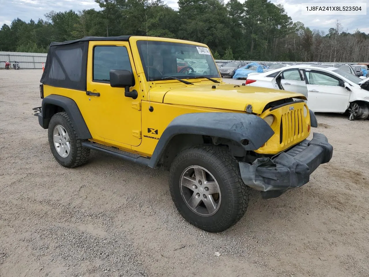 2008 Jeep Wrangler X VIN: 1J8FA241X8L523504 Lot: 73440114