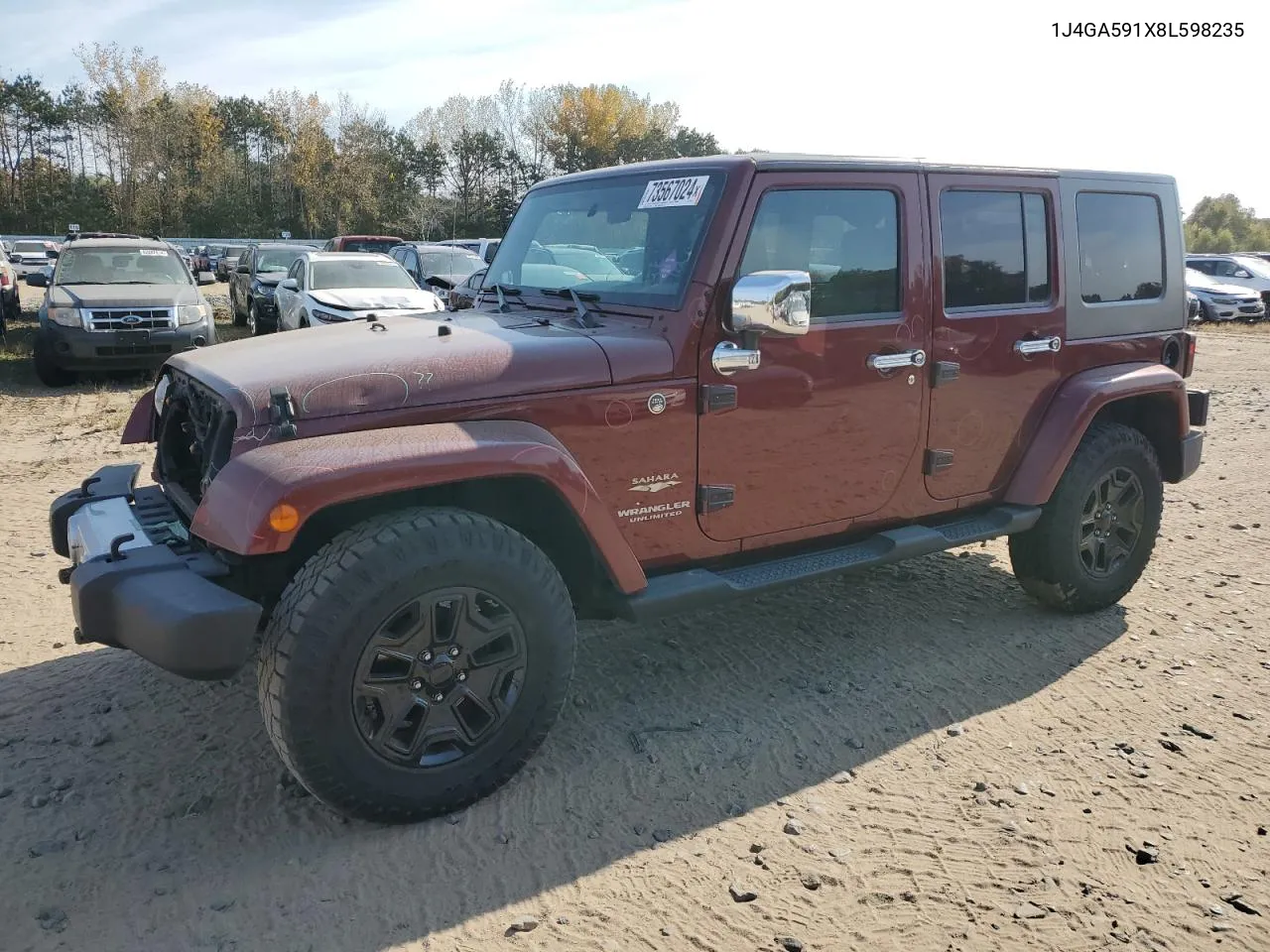 2008 Jeep Wrangler Unlimited Sahara VIN: 1J4GA591X8L598235 Lot: 73567024