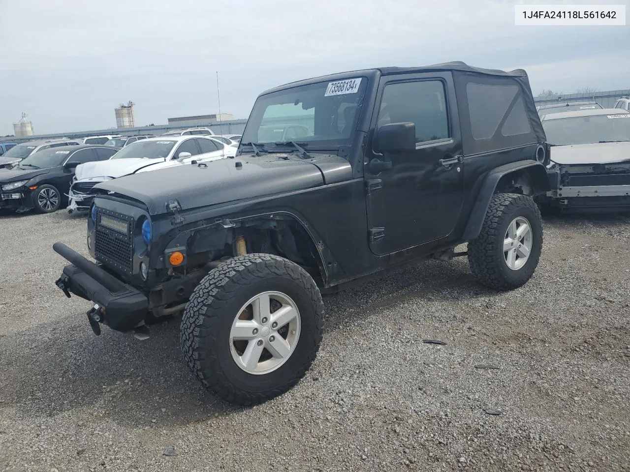 2008 Jeep Wrangler X VIN: 1J4FA24118L561642 Lot: 73568134