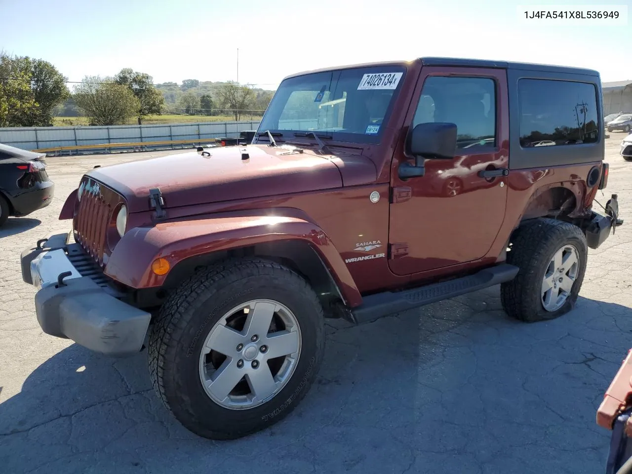 2008 Jeep Wrangler Sahara VIN: 1J4FA541X8L536949 Lot: 74026134