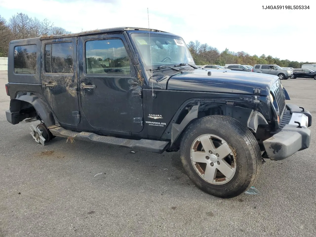 2008 Jeep Wrangler Unlimited Sahara VIN: 1J4GA59198L505334 Lot: 74088544