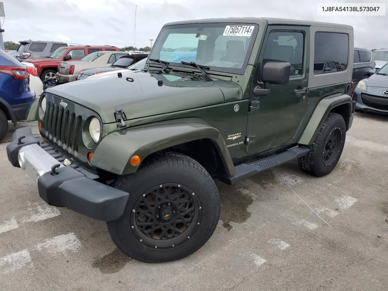 2008 Jeep Wrangler Sahara VIN: 1J8FA54138L573047 Lot: 75057114