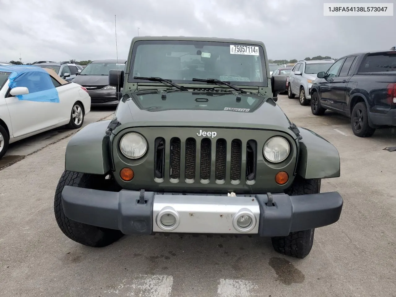 2008 Jeep Wrangler Sahara VIN: 1J8FA54138L573047 Lot: 75057114