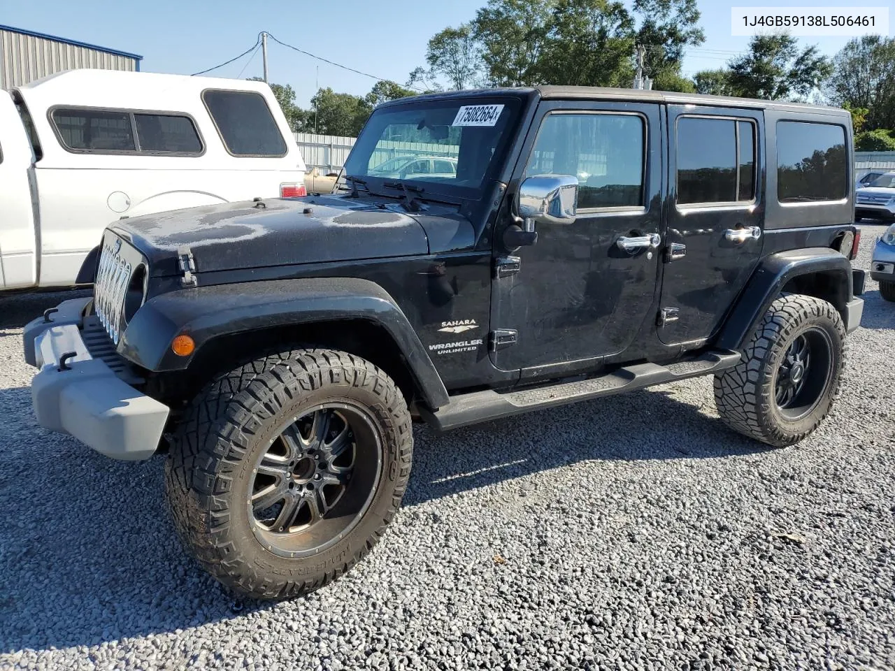 2008 Jeep Wrangler Unlimited Sahara VIN: 1J4GB59138L506461 Lot: 75082664