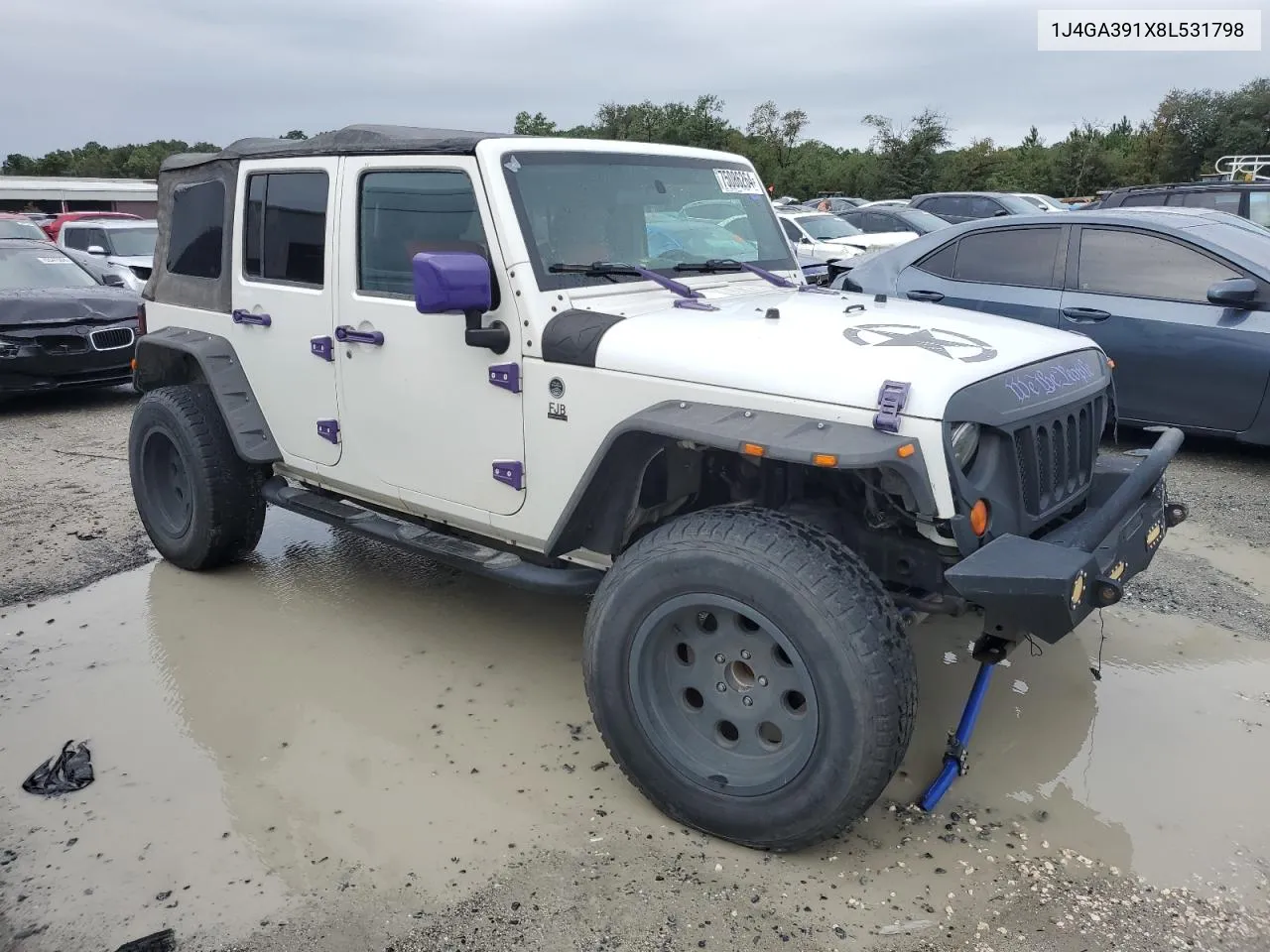 2008 Jeep Wrangler Unlimited X VIN: 1J4GA391X8L531798 Lot: 75086264