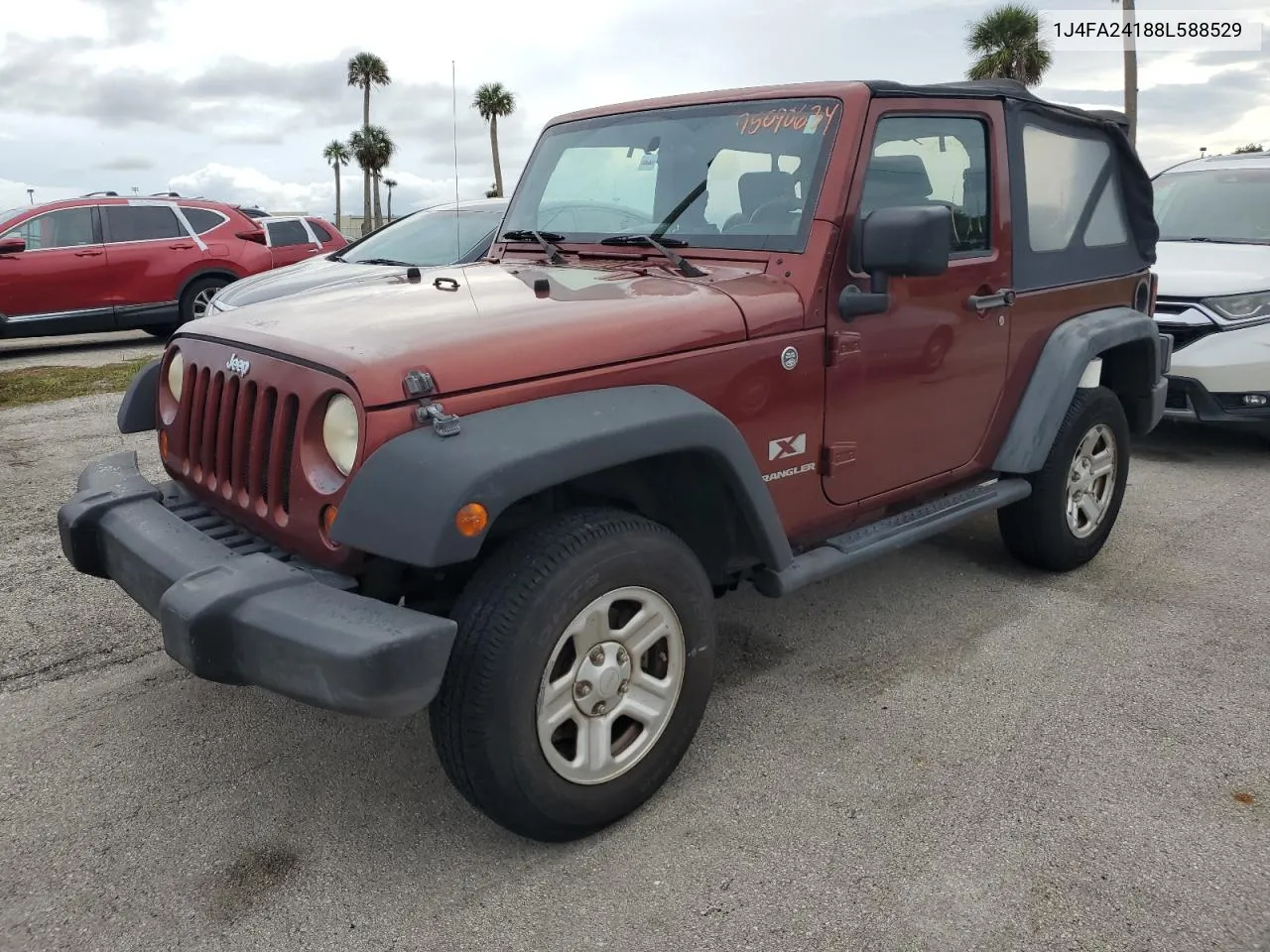 2008 Jeep Wrangler X VIN: 1J4FA24188L588529 Lot: 75090634