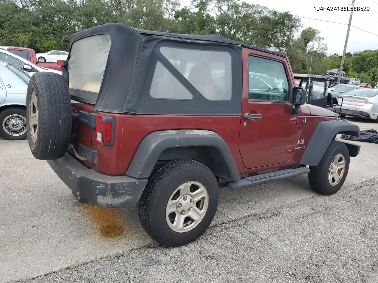 2008 Jeep Wrangler X VIN: 1J4FA24188L588529 Lot: 75090634