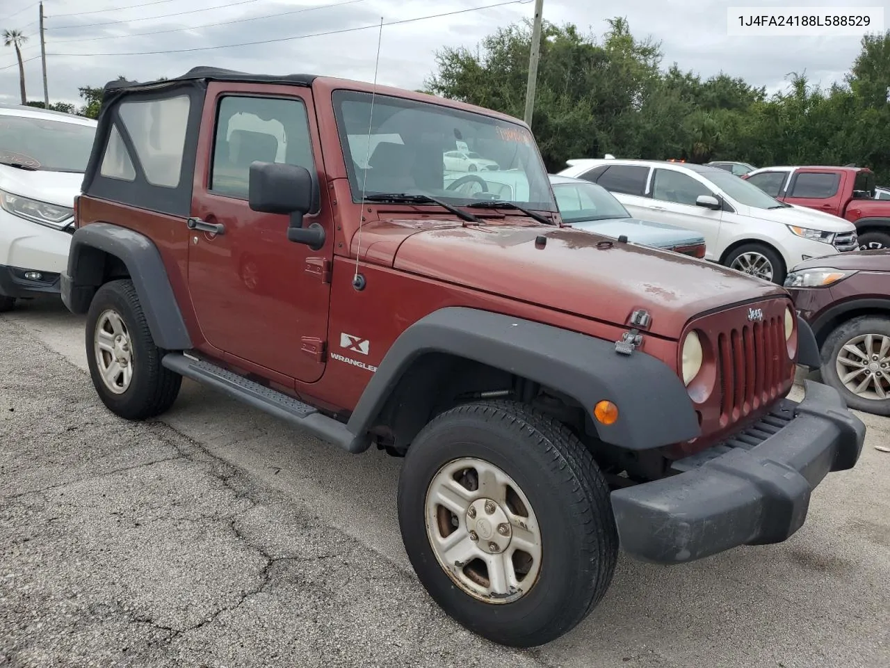 2008 Jeep Wrangler X VIN: 1J4FA24188L588529 Lot: 75090634