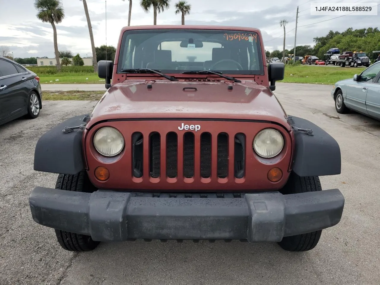 2008 Jeep Wrangler X VIN: 1J4FA24188L588529 Lot: 75090634