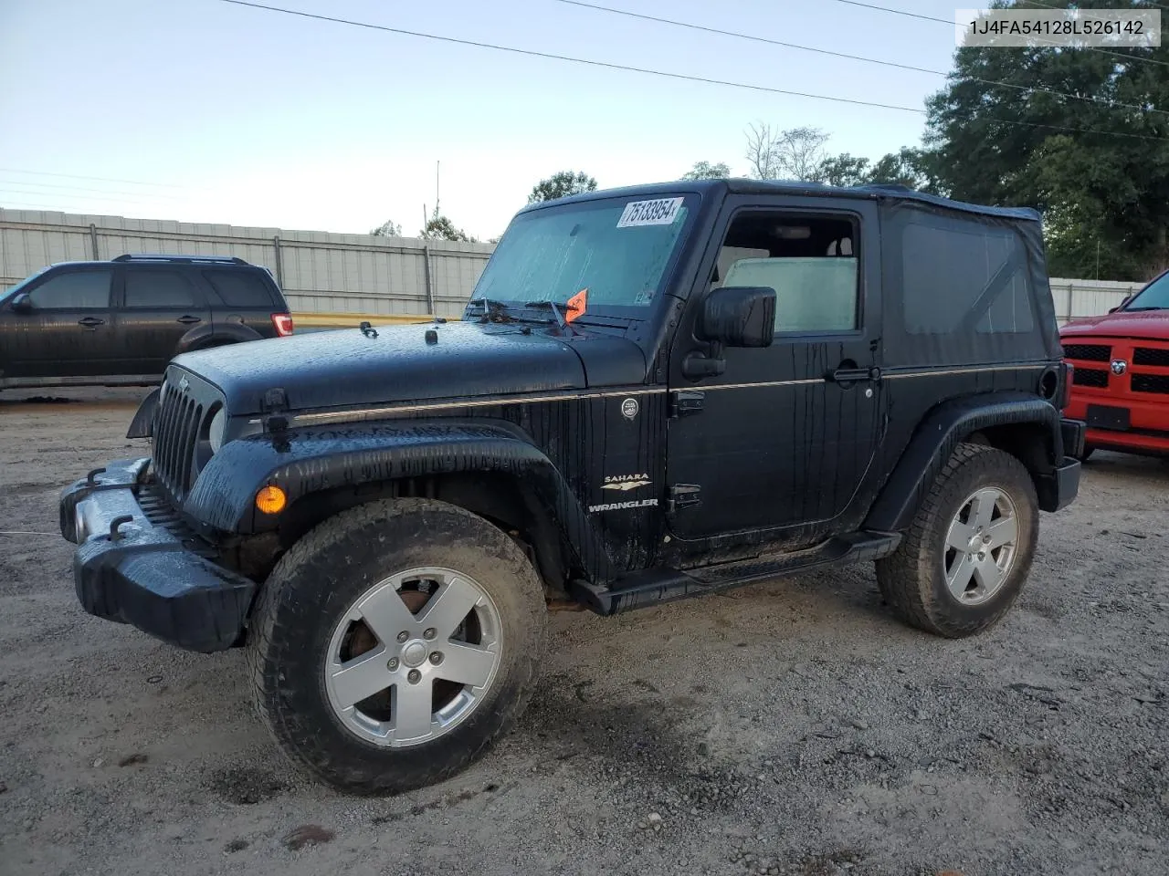 2008 Jeep Wrangler Sahara VIN: 1J4FA54128L526142 Lot: 75133954