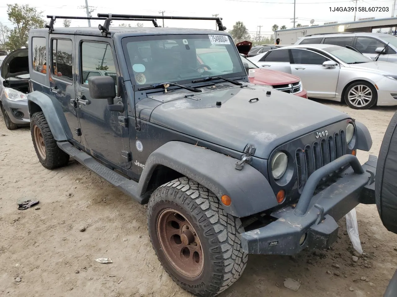 2008 Jeep Wrangler Unlimited X VIN: 1J4GA39158L607203 Lot: 75498004