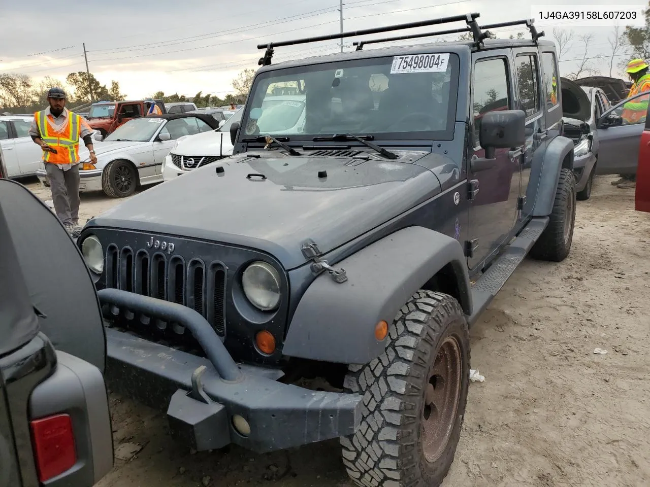 2008 Jeep Wrangler Unlimited X VIN: 1J4GA39158L607203 Lot: 75498004