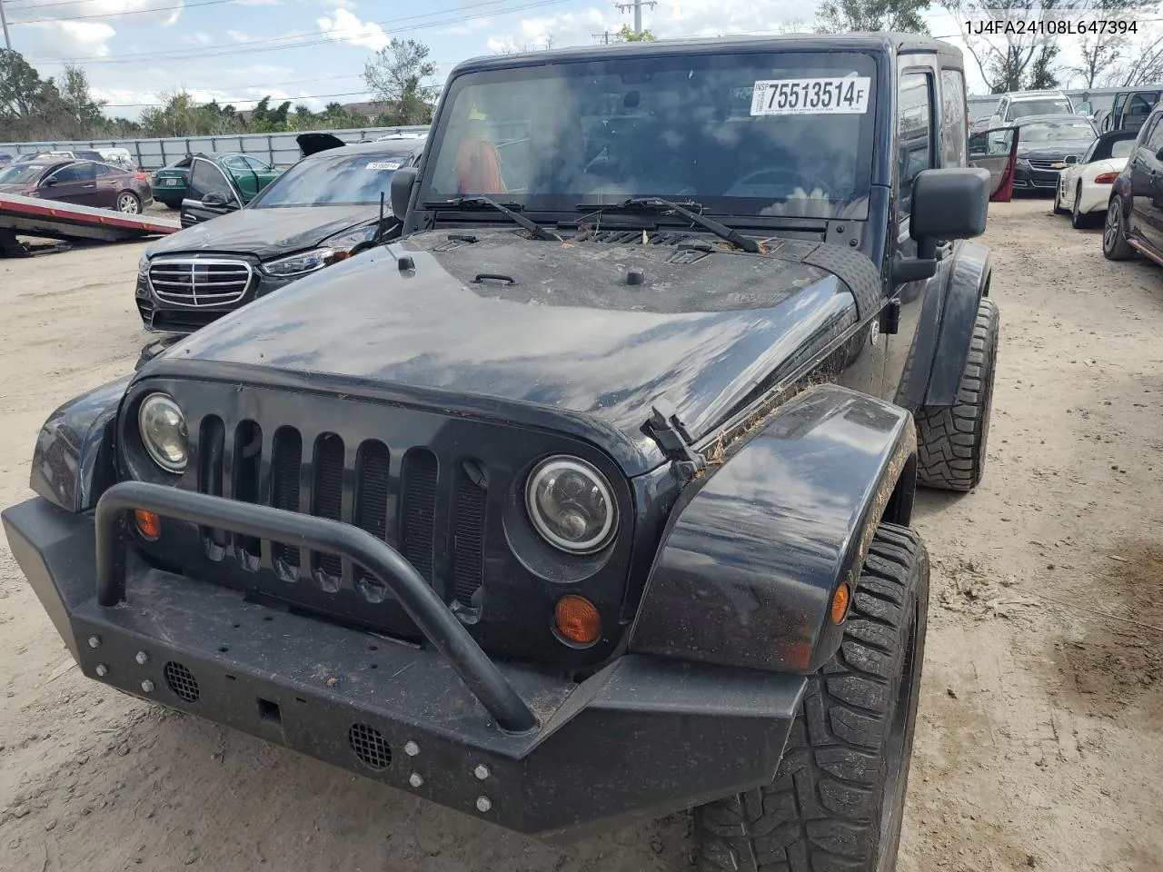 2008 Jeep Wrangler X VIN: 1J4FA24108L647394 Lot: 75513514