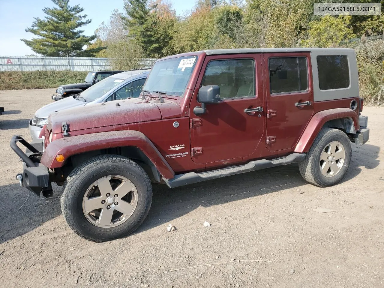 2008 Jeep Wrangler Unlimited Sahara VIN: 1J4GA59158L573341 Lot: 75681414