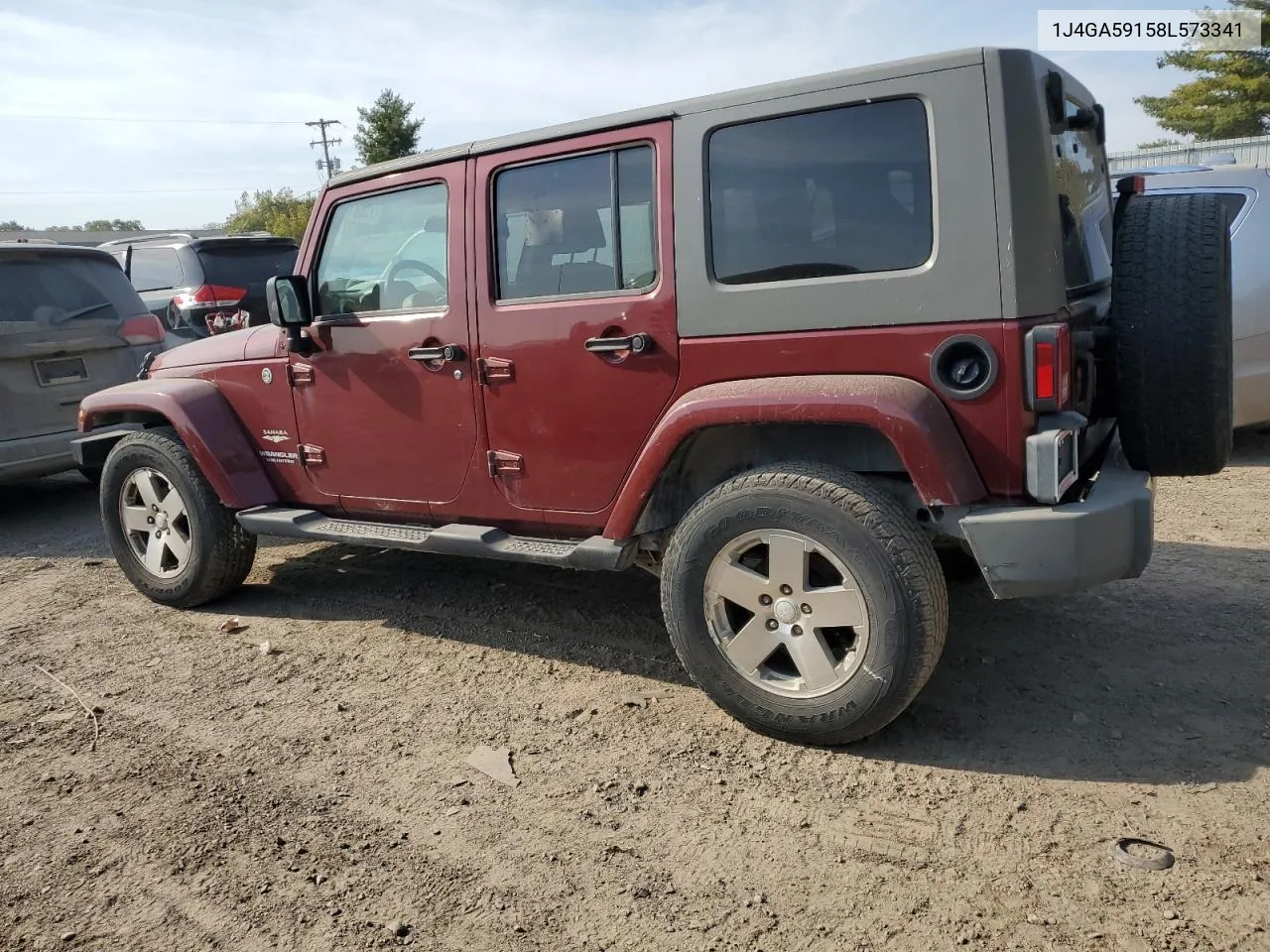 2008 Jeep Wrangler Unlimited Sahara VIN: 1J4GA59158L573341 Lot: 75681414