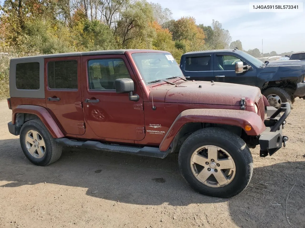 2008 Jeep Wrangler Unlimited Sahara VIN: 1J4GA59158L573341 Lot: 75681414