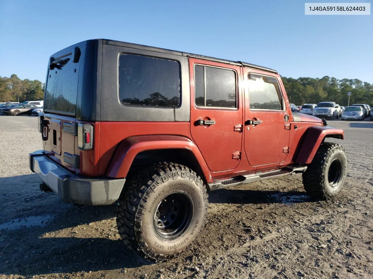 2008 Jeep Wrangler Unlimited Sahara VIN: 1J4GA59158L624403 Lot: 76746364