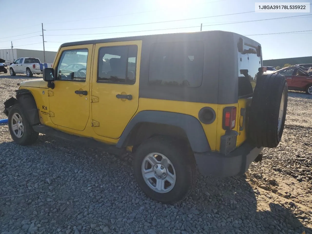 2008 Jeep Wrangler Unlimited X VIN: 1J8GA39178L535922 Lot: 76973264