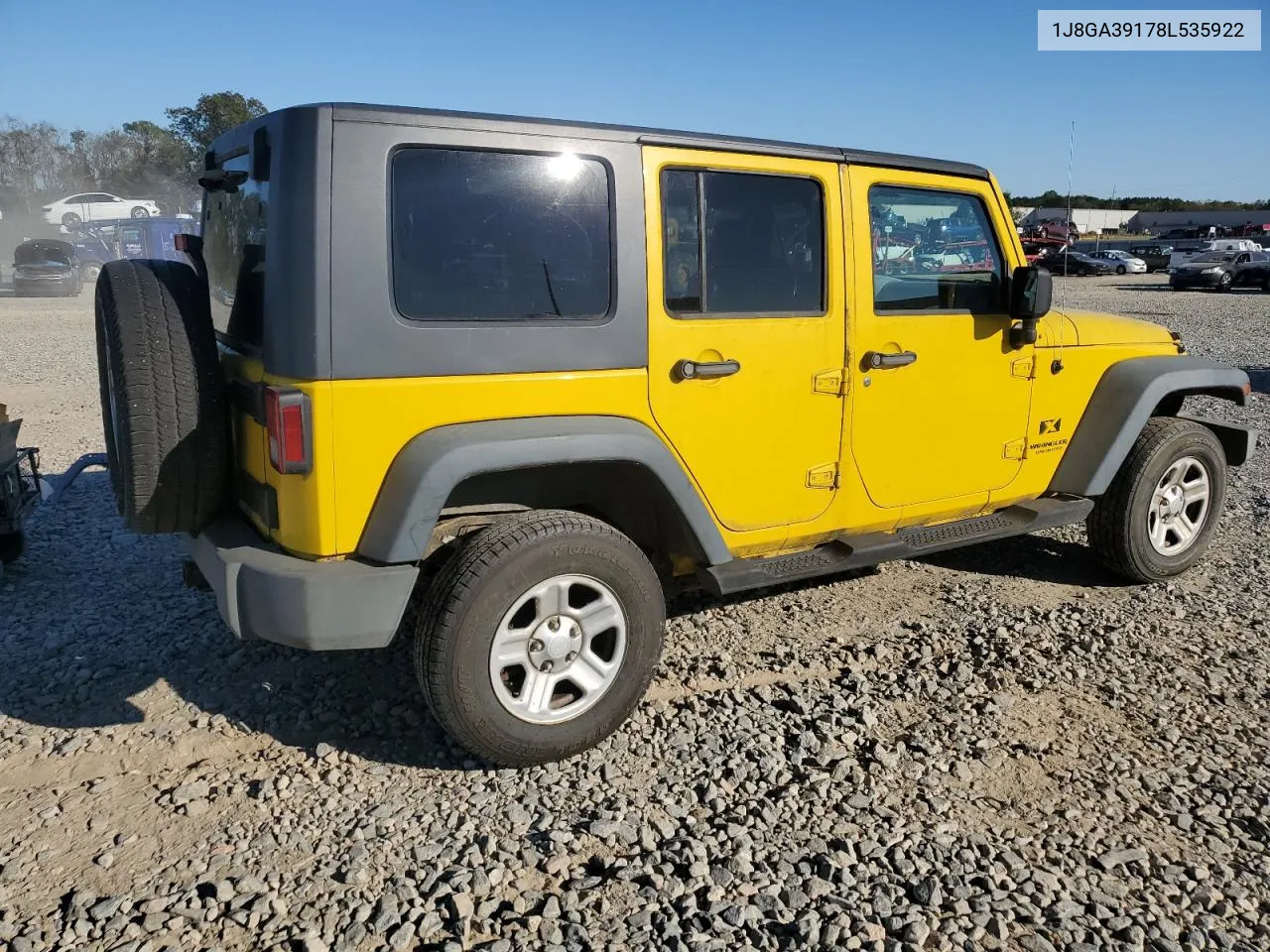 2008 Jeep Wrangler Unlimited X VIN: 1J8GA39178L535922 Lot: 76973264