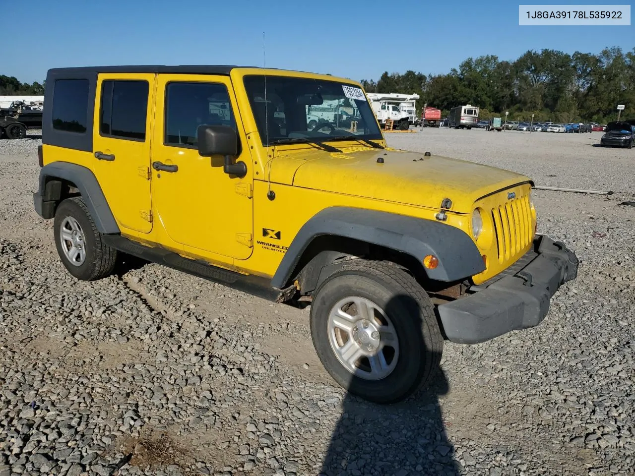 2008 Jeep Wrangler Unlimited X VIN: 1J8GA39178L535922 Lot: 76973264