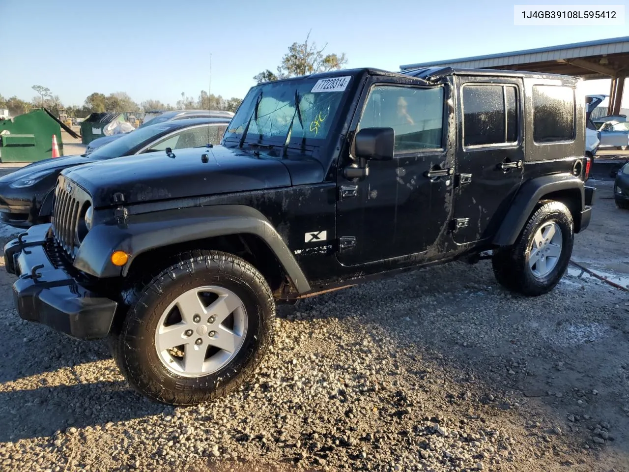 2008 Jeep Wrangler Unlimited X VIN: 1J4GB39108L595412 Lot: 77228314