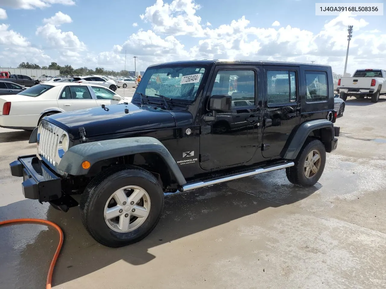 2008 Jeep Wrangler Unlimited X VIN: 1J4GA39168L508356 Lot: 77260404