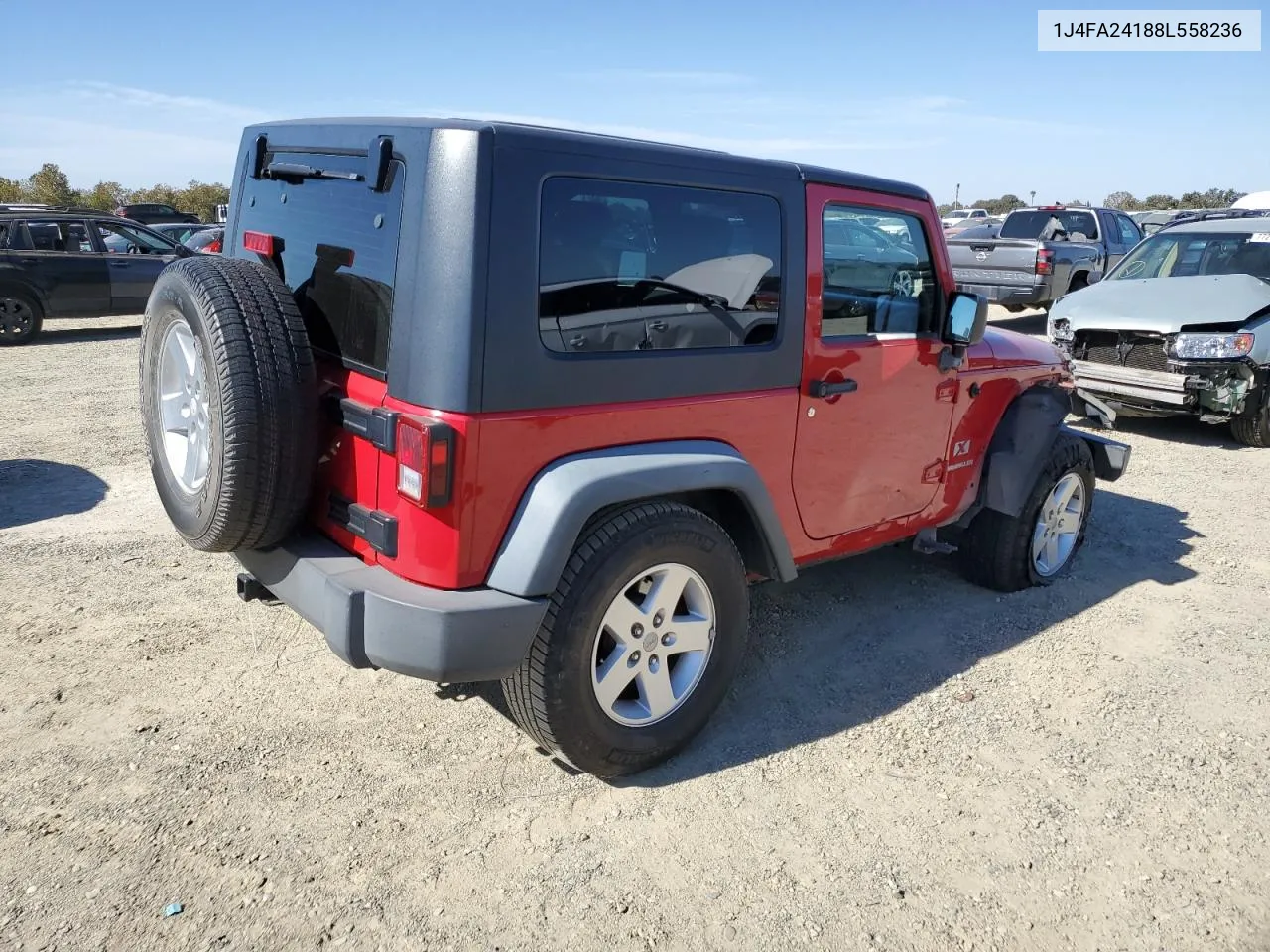 2008 Jeep Wrangler X VIN: 1J4FA24188L558236 Lot: 77418614