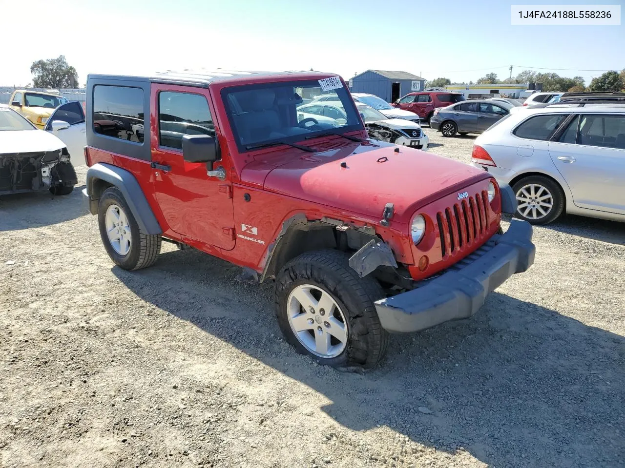 2008 Jeep Wrangler X VIN: 1J4FA24188L558236 Lot: 77418614