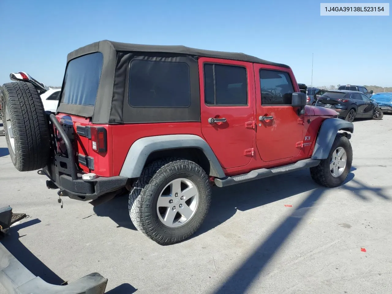 2008 Jeep Wrangler Unlimited X VIN: 1J4GA39138L523154 Lot: 77570304