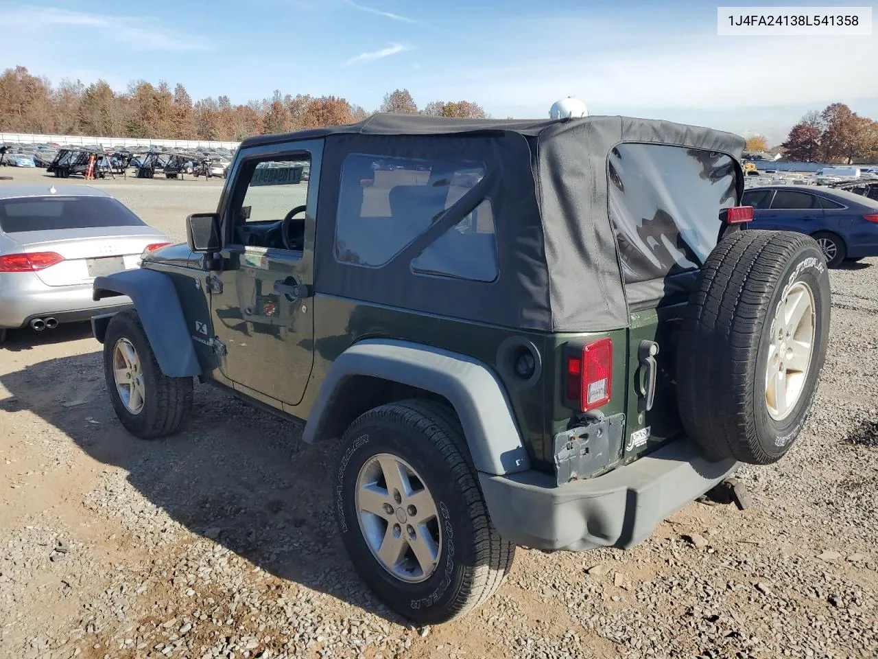 2008 Jeep Wrangler X VIN: 1J4FA24138L541358 Lot: 77894894