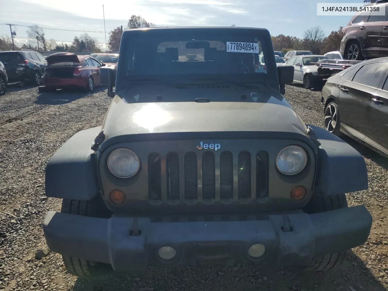 2008 Jeep Wrangler X VIN: 1J4FA24138L541358 Lot: 77894894