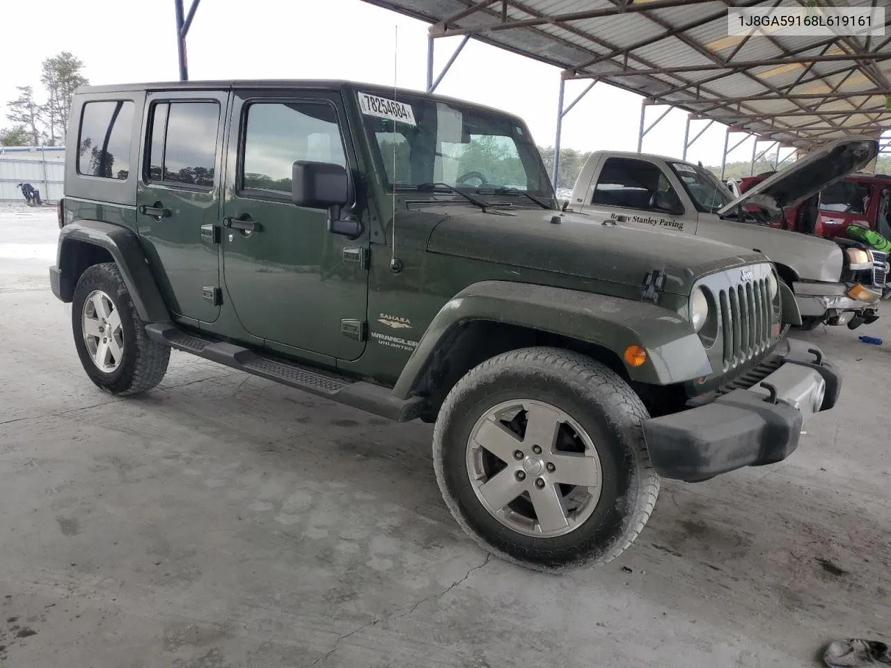 2008 Jeep Wrangler Unlimited Sahara VIN: 1J8GA59168L619161 Lot: 78254684