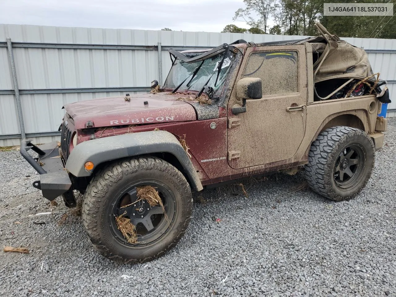 2008 Jeep Wrangler Rubicon VIN: 1J4GA64118L537031 Lot: 78705164