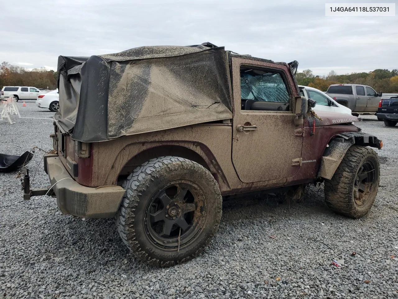 2008 Jeep Wrangler Rubicon VIN: 1J4GA64118L537031 Lot: 78705164