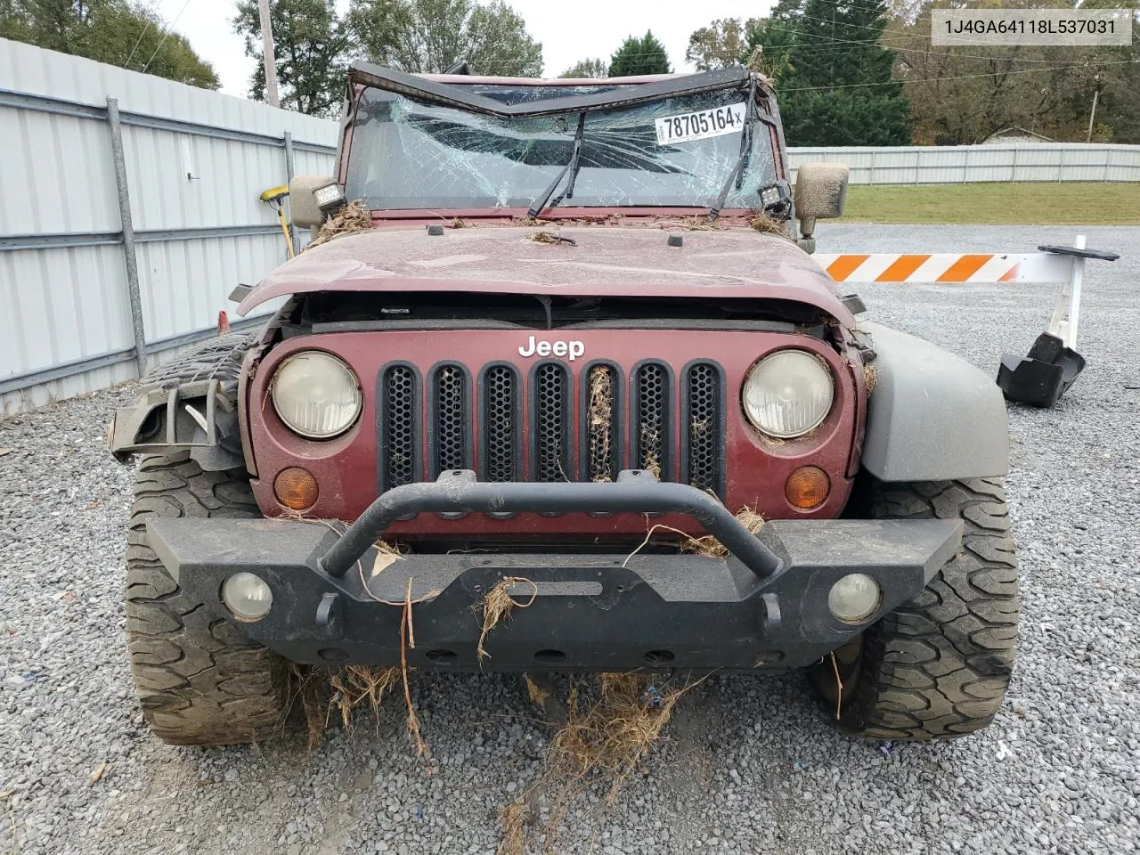 2008 Jeep Wrangler Rubicon VIN: 1J4GA64118L537031 Lot: 78705164