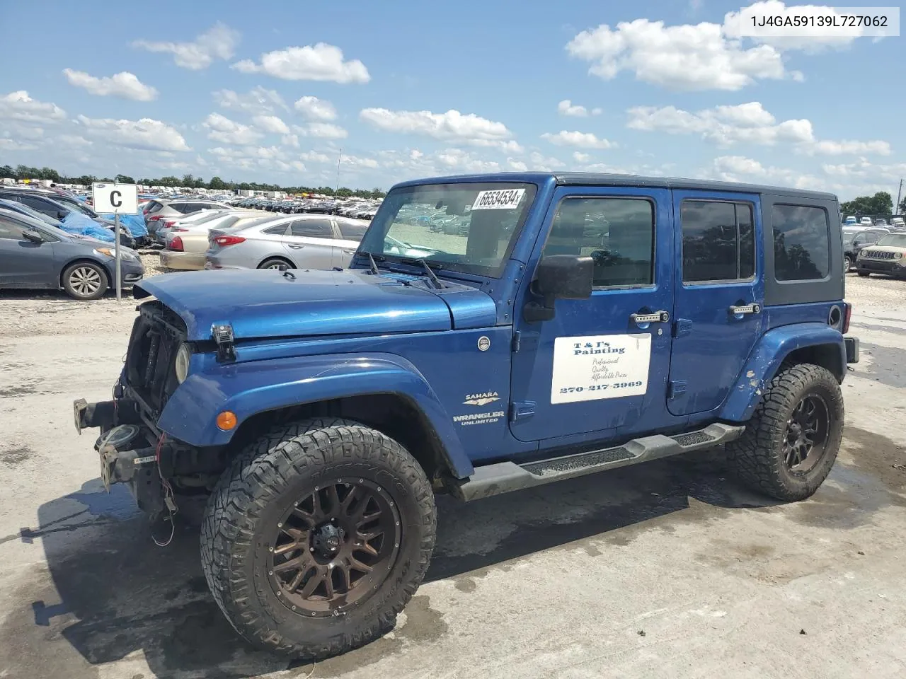 2009 Jeep Wrangler Unlimited Sahara VIN: 1J4GA59139L727062 Lot: 66534534