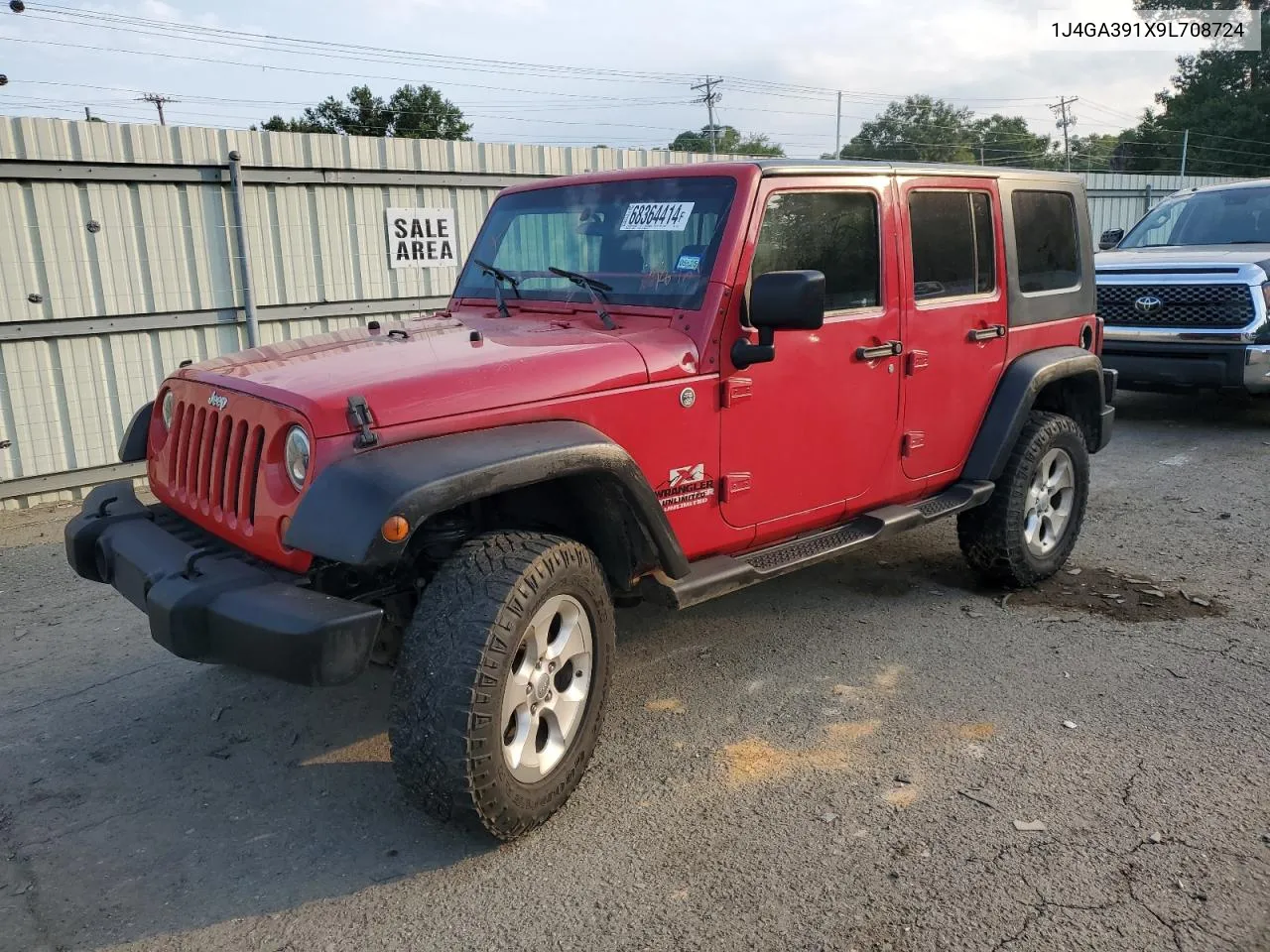 2009 Jeep Wrangler Unlimited X VIN: 1J4GA391X9L708724 Lot: 68364414